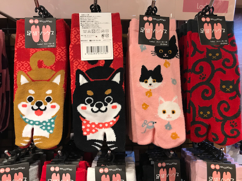 dogs and cats painted on socks